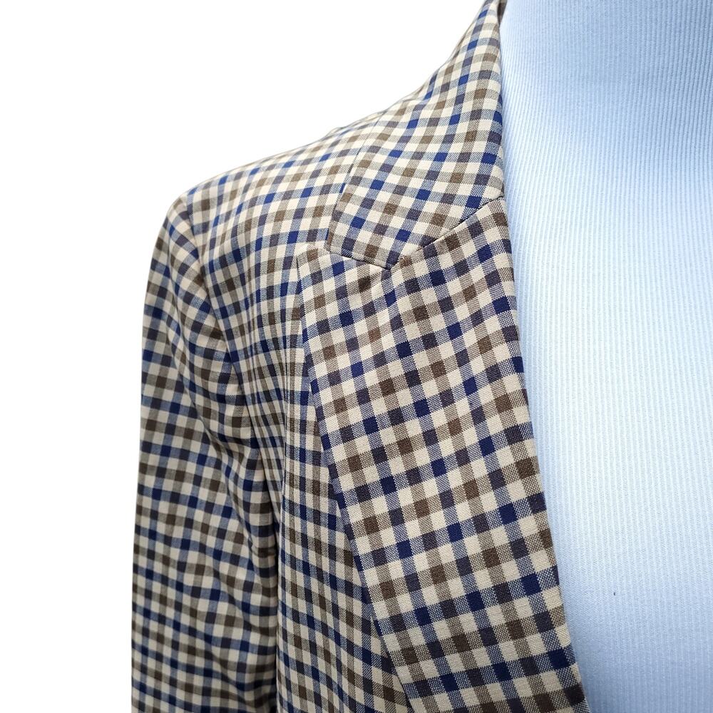 J. Crew Plaid Check Blazer Jacket Academia Preppy Stretch Wool Tollegno 1900 12T - Picture 3 of 16